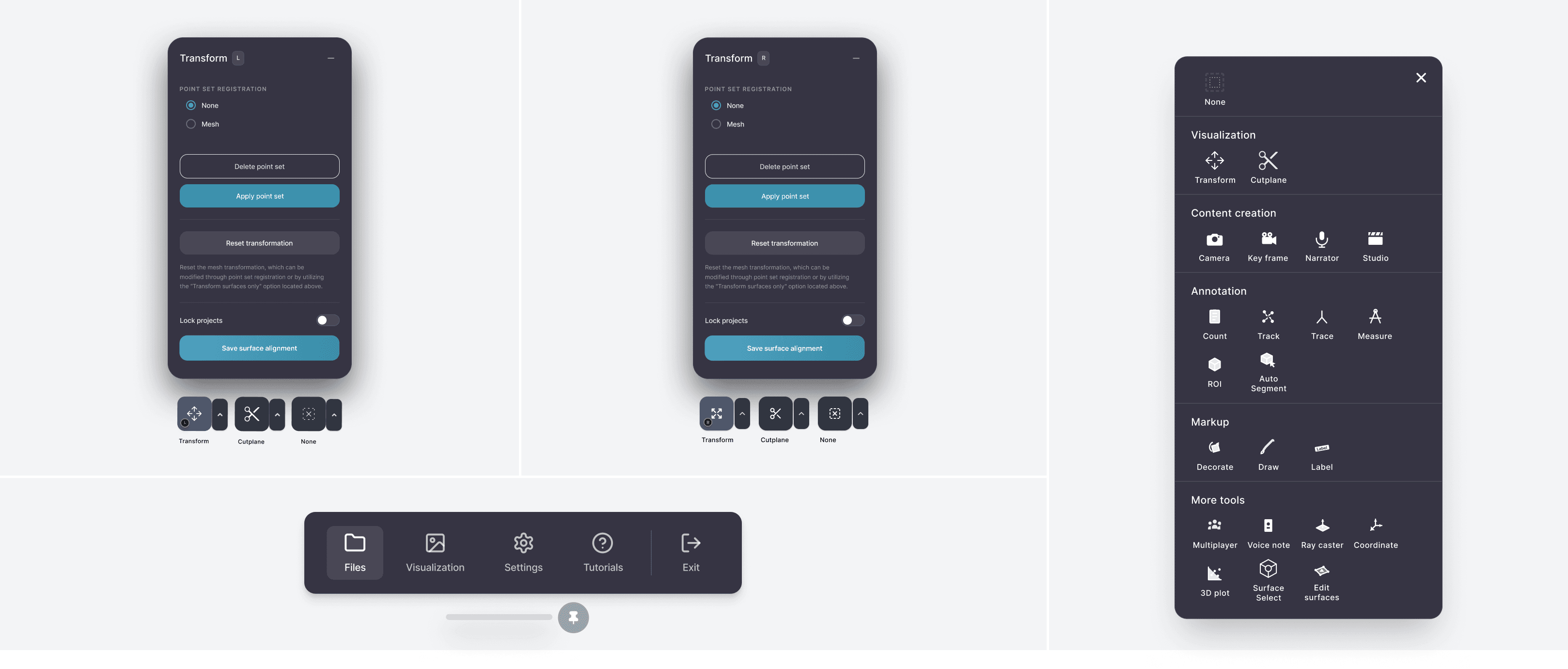 Final design — personalized tool access and task-based organization