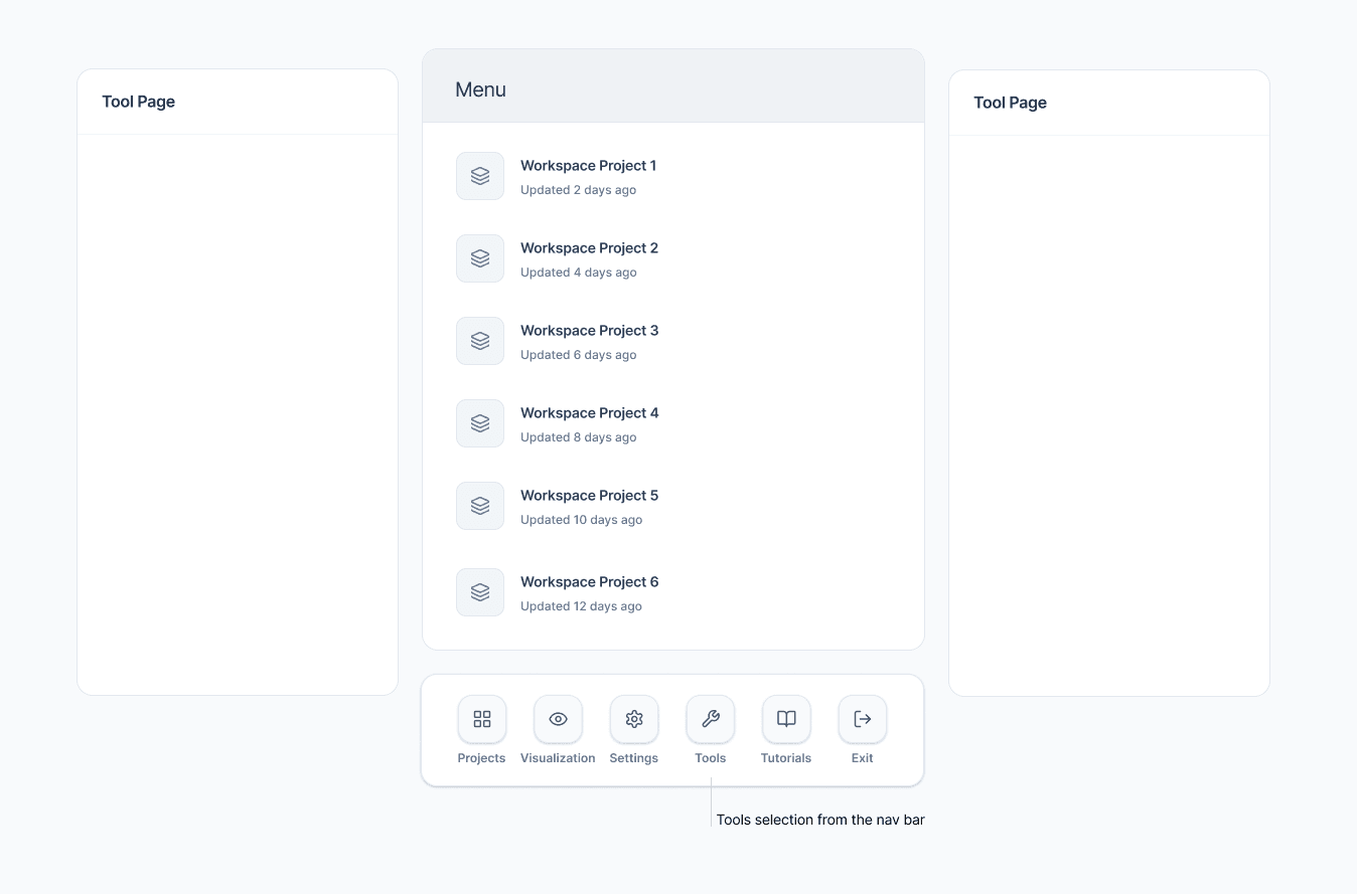 Concept B: persistent navigation bar design exploration for syGlass VR